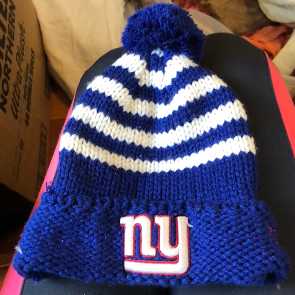 NY giants football beanie